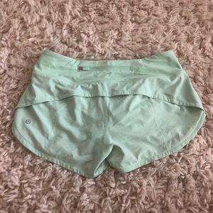 Light green Lululemon shorts